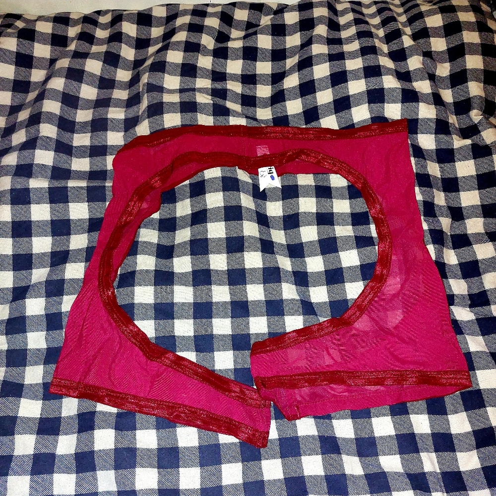 Red Hot Mesh Leg Bands (SAMPLE SALE)
